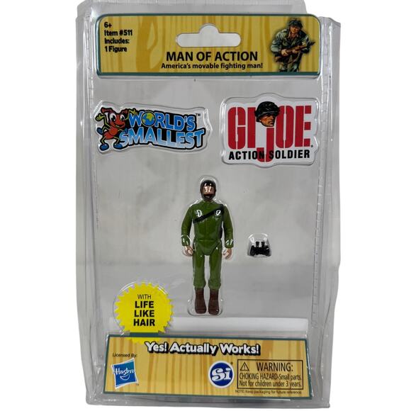 5 for $25| 2016 World's Smallest G.I. Joe Action Soldier Figure Man of Action - Picture 1 of 5